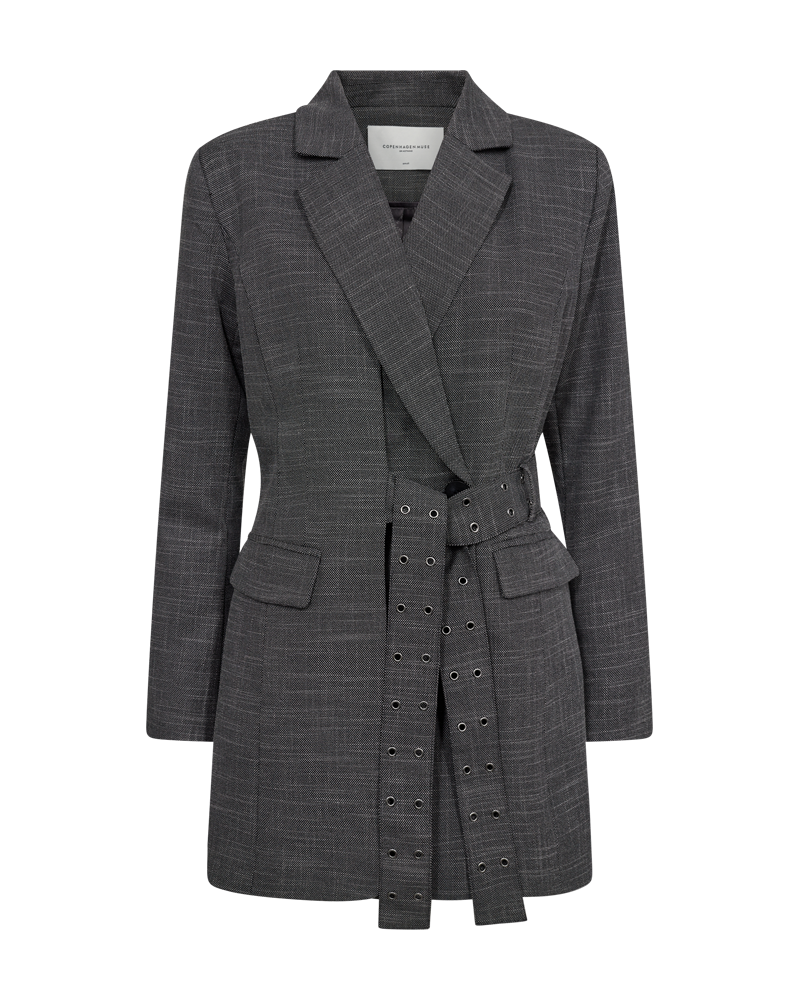Cmtonnie - Blazer met tie -string in grijs en wit