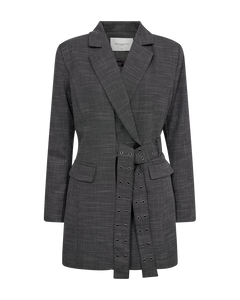 Cmtonnie - Blazer met tie -string in grijs en wit