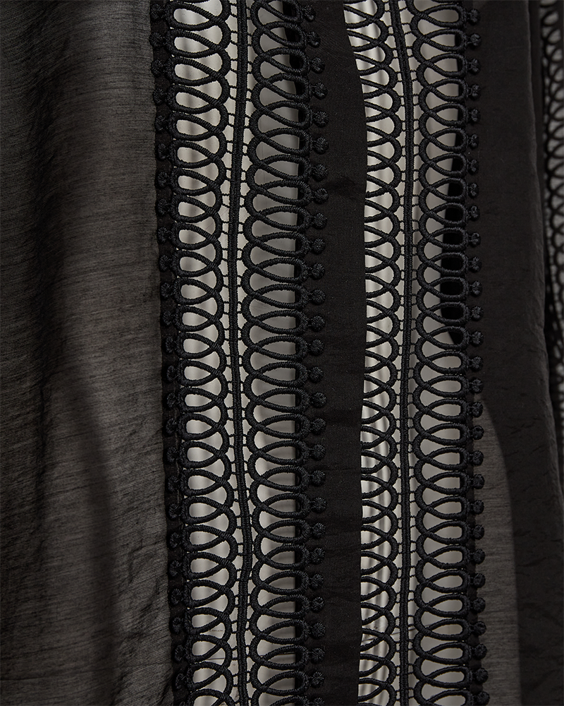 CMULTRA - SHIRT WITH LACES IN BLACK