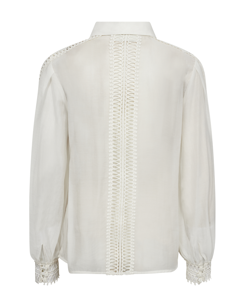 Cmultra - shirt met veters in wit, gebroken wit