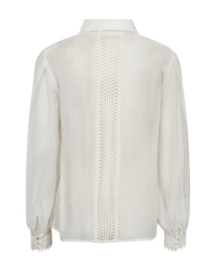 Cmultra - shirt met veters in wit, gebroken wit