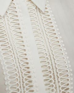 Cmultra - shirt met veters in wit, gebroken wit