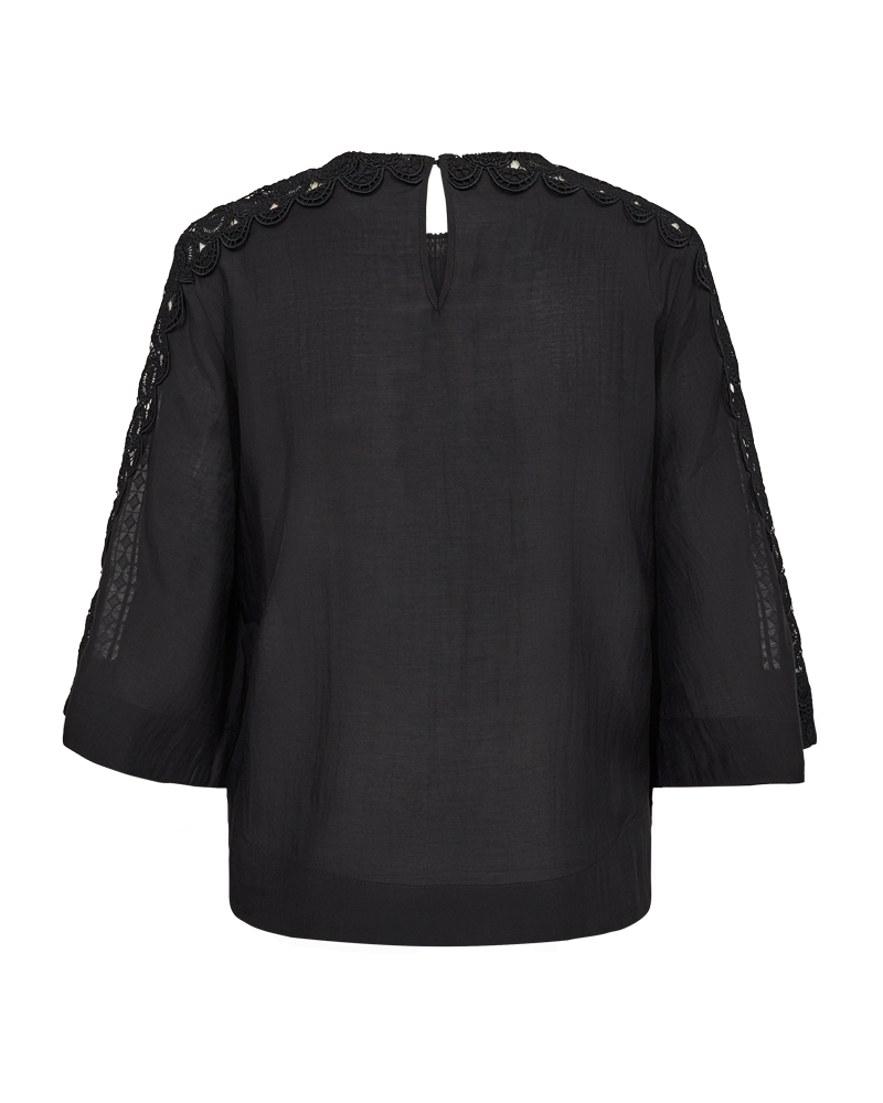 Cmmolly - blouse met veters in zwart