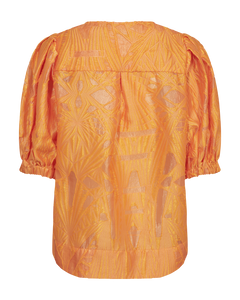 CMBALOON - SHIRT WITH BALOON SLEEVES IN ORANGE