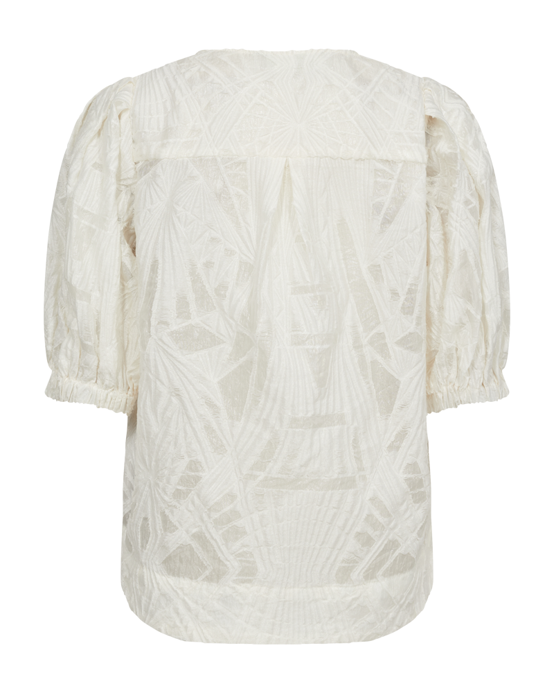 Cmbaloon - Shirt met balonenmouwen in wit, gebroken wit