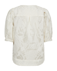 Cmbaloon - Shirt met balonenmouwen in wit, gebroken wit