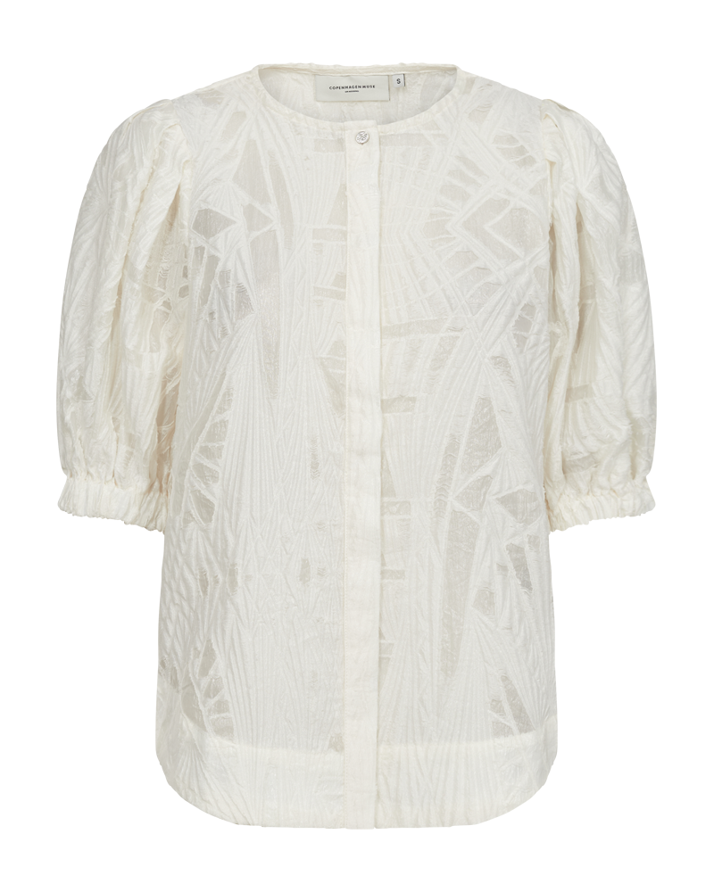 Cmbaloon - Shirt met balonenmouwen in wit, gebroken wit