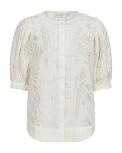 Cmbaloon - Shirt met balonenmouwen in wit, gebroken wit