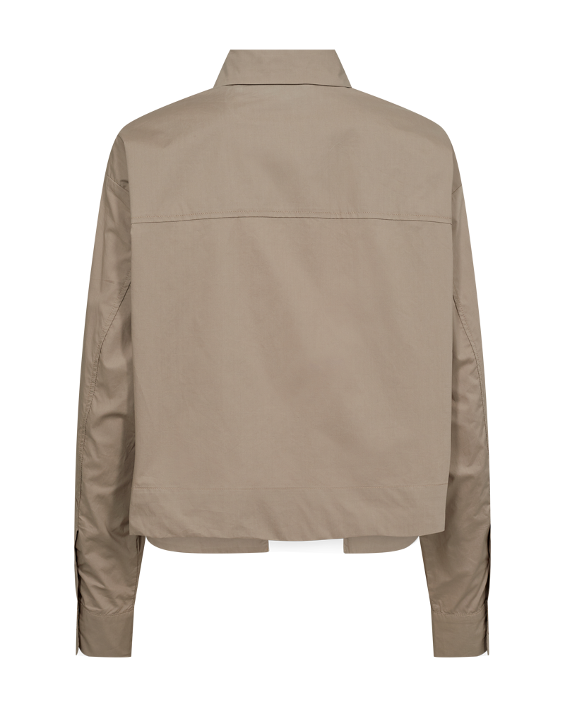 Cmblur - kort shirt met logo -details in beige