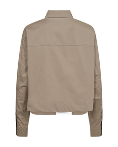 Cmblur - kort shirt met logo -details in beige