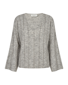 Cmibra - gebreide pullover met strass in grijs