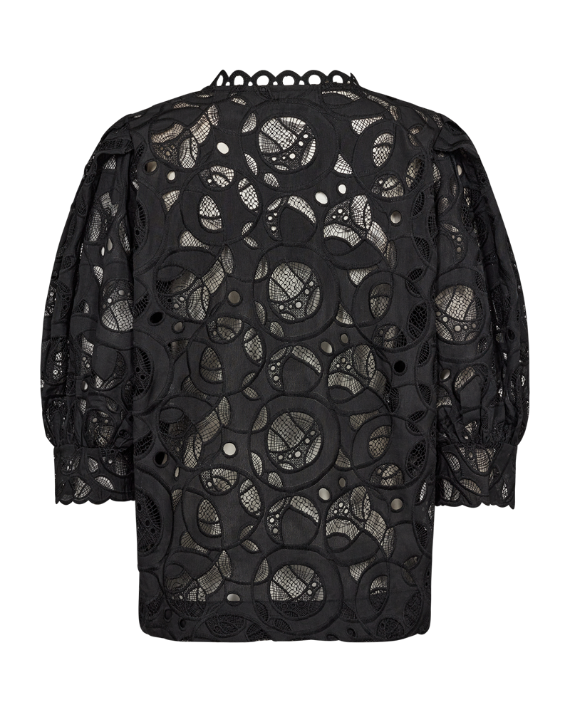 CMMALA - SHIRT WITH LACES IN BLACK