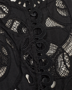 CMMALA - SHIRT WITH LACES IN BLACK