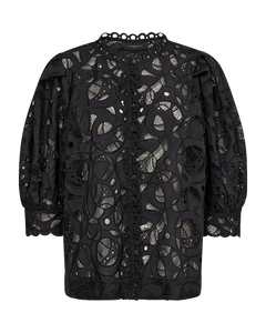 CMMALA - SHIRT WITH LACES IN BLACK