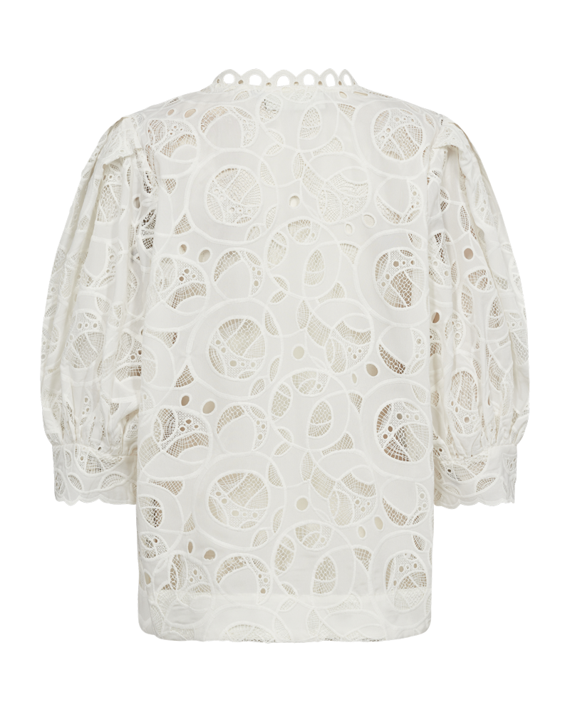 CMMALA - SHIRT WITH LACES IN WHITE,OFF-WHITE