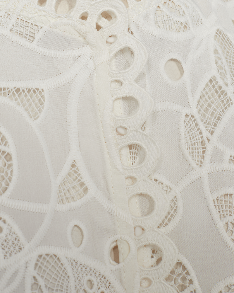 CMMALA - SHIRT WITH LACES IN WHITE,OFF-WHITE
