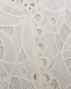CMMALA - SHIRT WITH LACES IN WHITE,OFF-WHITE