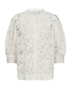 CMMALA - SHIRT WITH LACES IN WHITE,OFF-WHITE