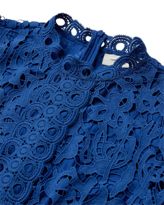 Cmlaly - jurk met kant in blauw