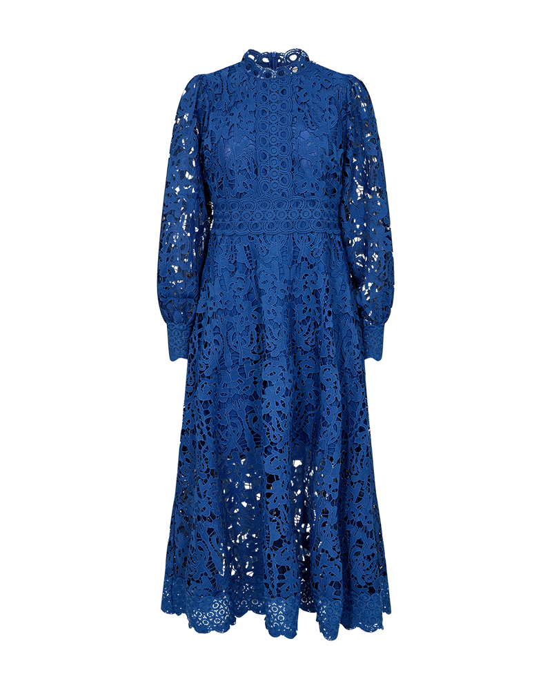 Cmlaly - jurk met kant in blauw