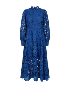 Cmlaly - jurk met kant in blauw
