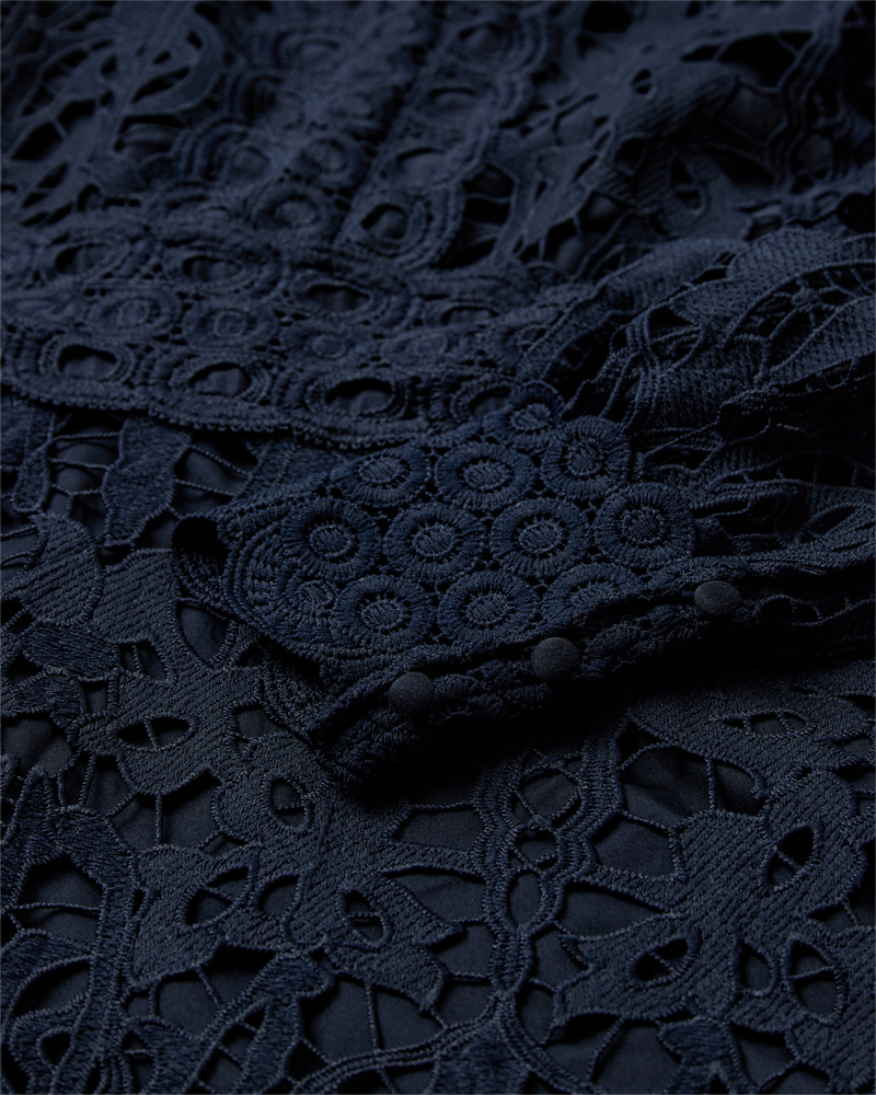 Cmlaly - jurk met kant in blauw
