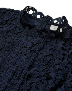 Cmlaly - jurk met kant in blauw