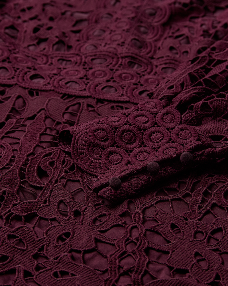 Cmlaly - jurk met kant in rood