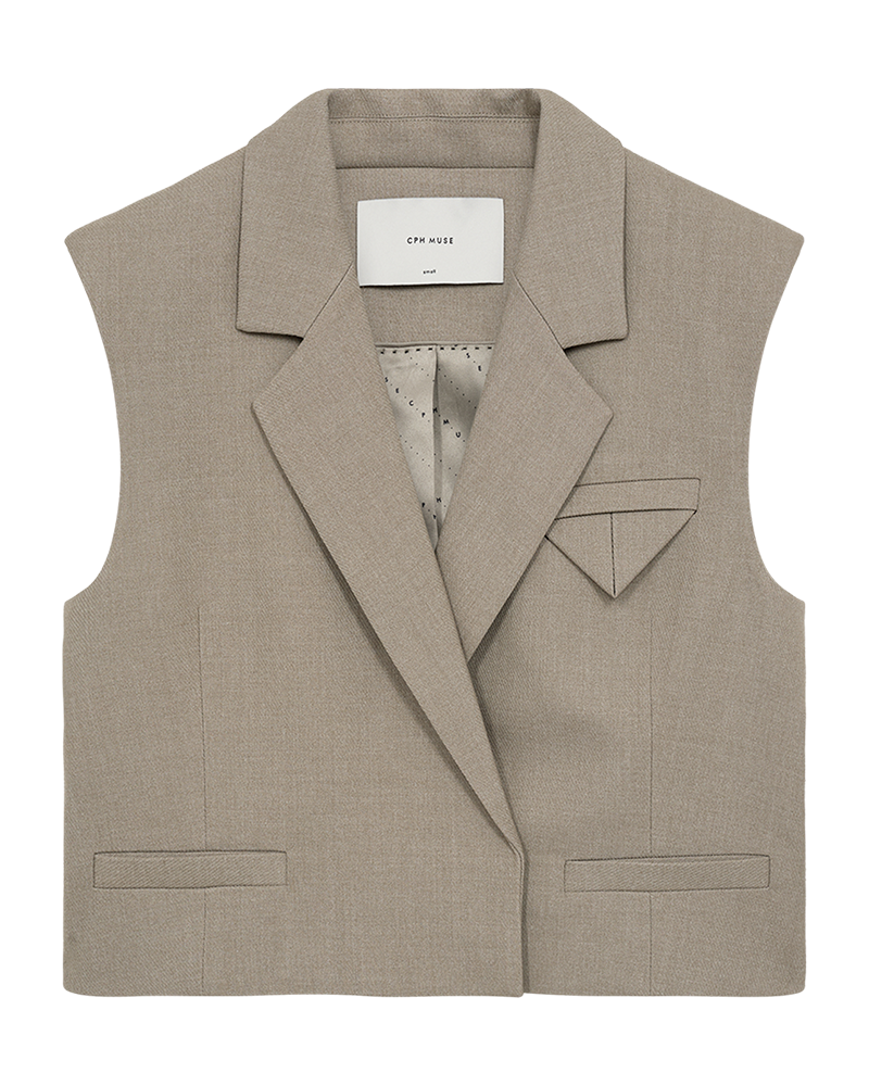 CMTailor - Short -Taistcoat in zand