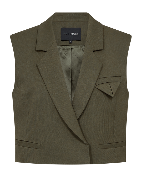 CMTAILOR - SHORT-WAISTCOAT IN GREEN