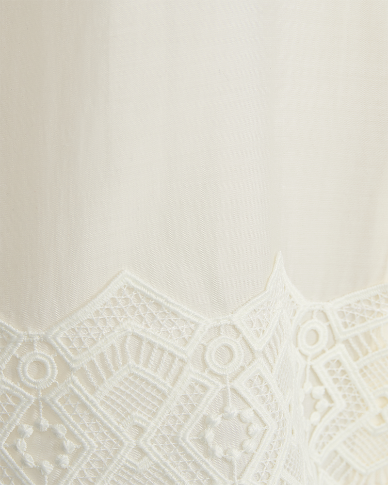 CMMOLLY - SHIRT WITH LACES IN WHITE,OFF-WHITE