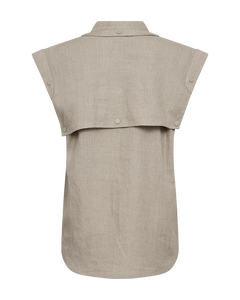 CMNATULI - LINEN SHIRT IN BEIGE