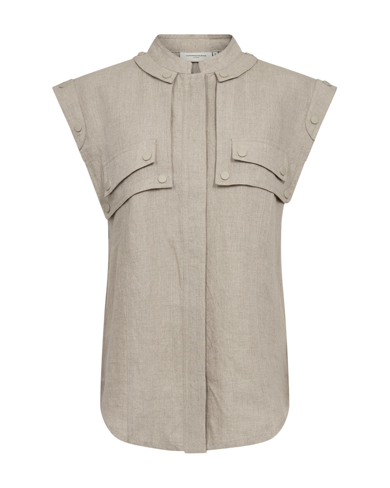 CMNATULI - LINEN SHIRT IN BEIGE