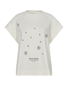 CMMUSE - T-SHIRT IN WHITE,OFF-WHITE