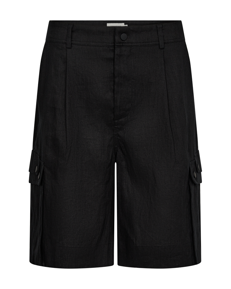 CMNATULI - HIGH-WAISTED SHORTS IN BLACK
