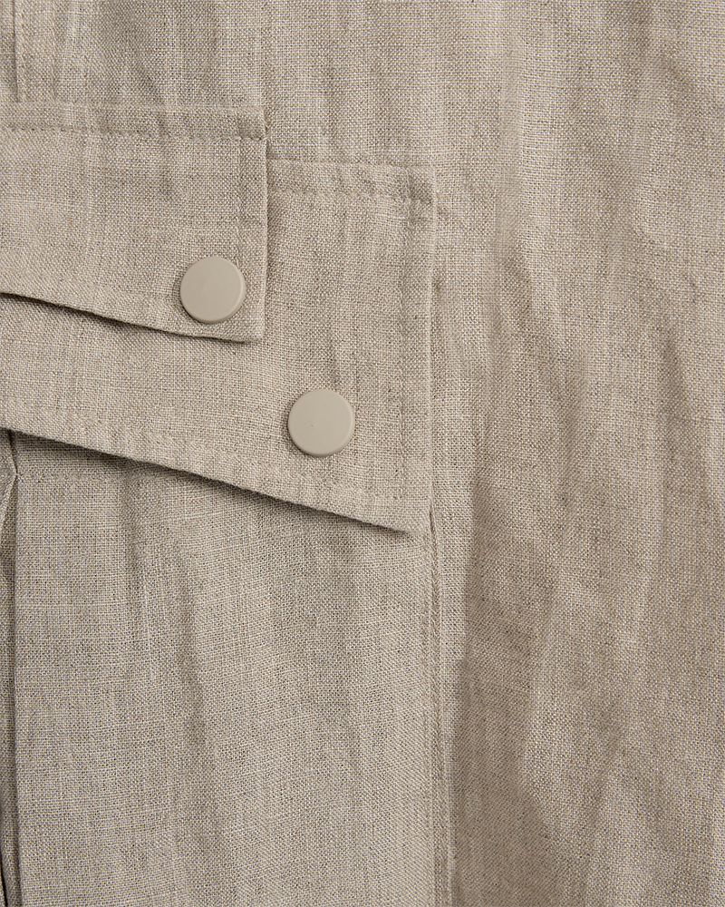 Cmnatuli - Hoog getailleerde shorts in beige