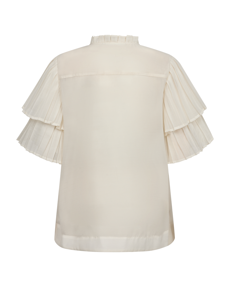 Cmbluebell - Shirt met ruches in wit, gebroken wit