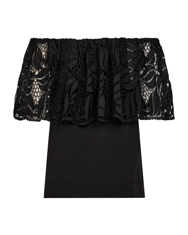 Cmmolly - off -shoulder blouse in zwart