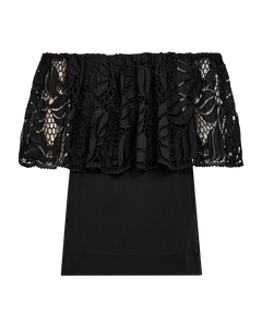 Cmmolly - off -shoulder blouse in zwart