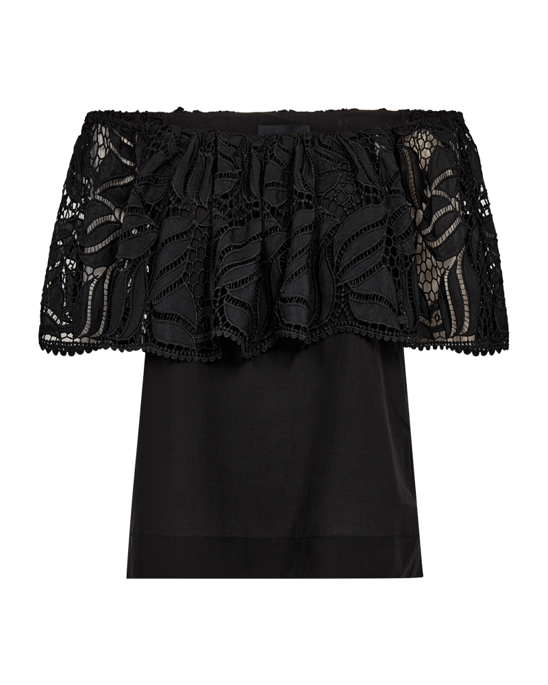 Cmmolly - off -shoulder blouse in zwart