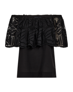 Cmmolly - off -shoulder blouse in zwart