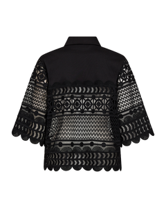Cmvitra - shirt met veters in zwart