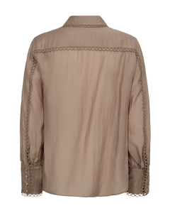 Cmmolly - shirt met kanten details in beige