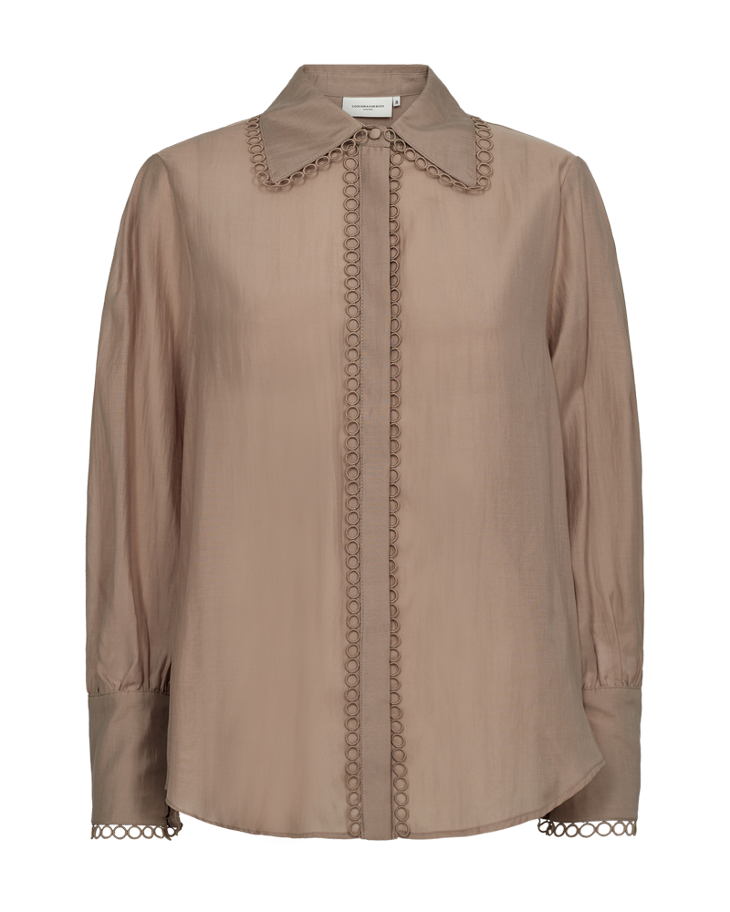 Cmmolly - shirt met kanten details in beige