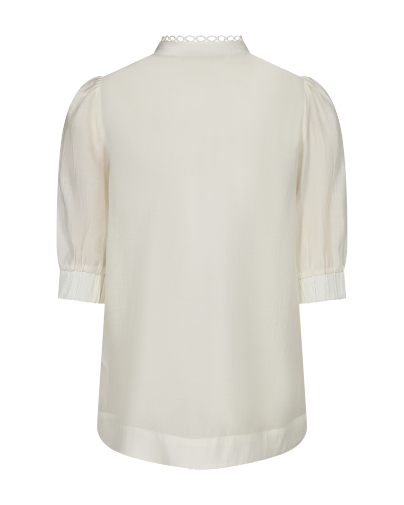 Cmmolly - shirt met veters in wit, gebroken wit