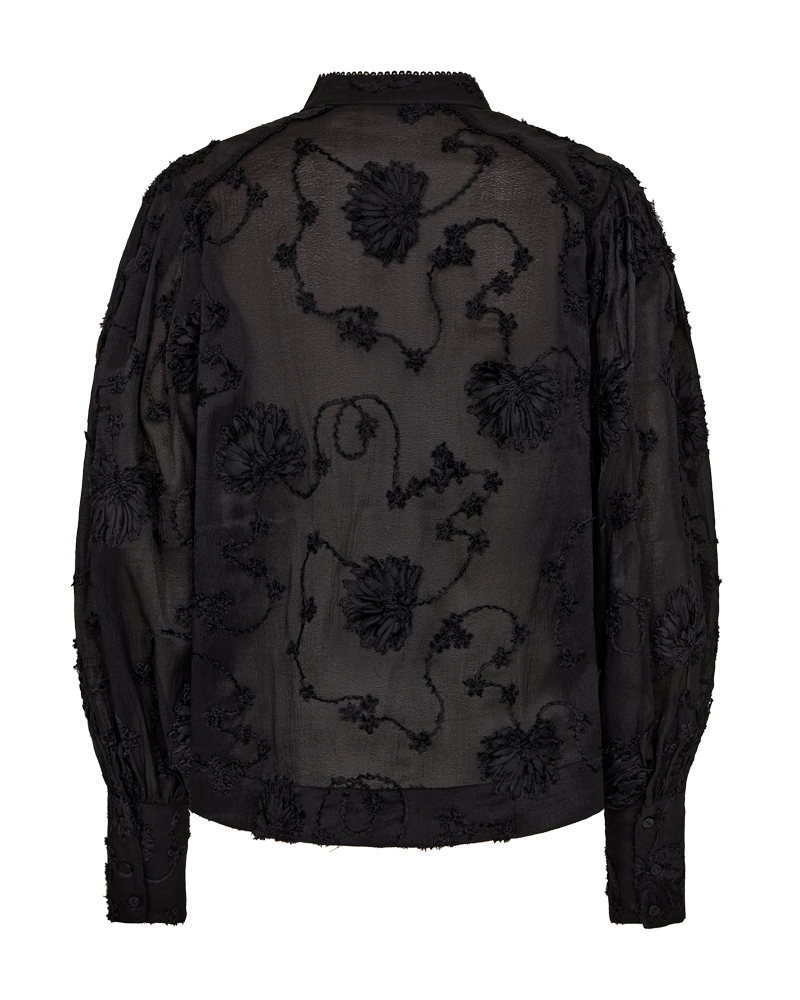 CMMILDE - EMBROIDERED SHIRT IN BLACK