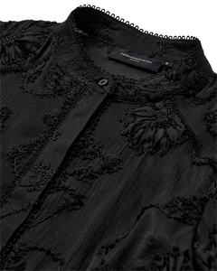 CMMILDE - EMBROIDERED SHIRT IN BLACK