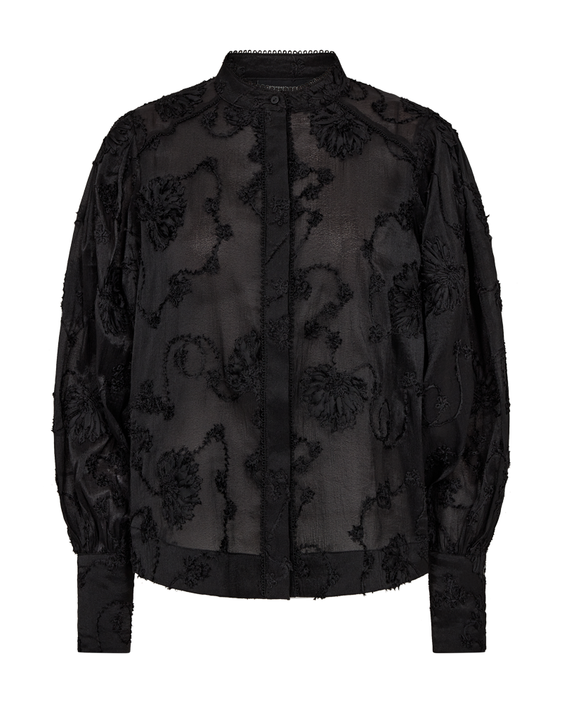 CMMILDE - EMBROIDERED SHIRT IN BLACK