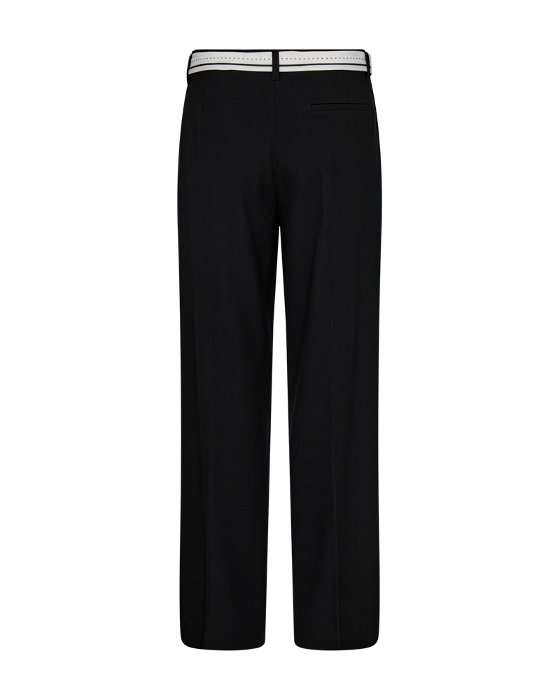 CMTailor - Lage taille broek met een riem in zwart
