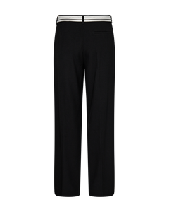 CMTailor - Lage taille broek met een riem in zwart